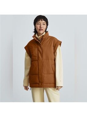 Everlane ReNew Puffer Vest | Orange | Large